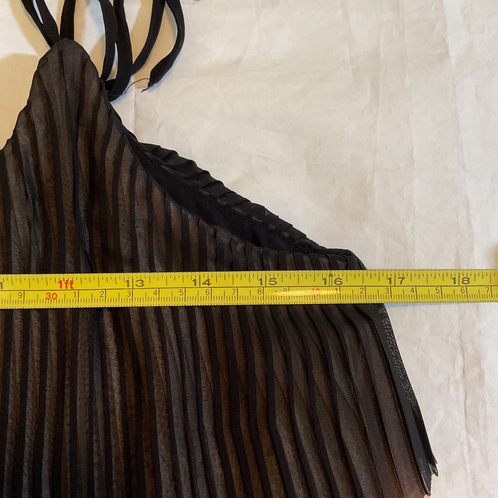 Patterson J. Kincaid Pleated Cami Top Small Shoulder Tie Retro Swing Colorblock - Picture 14 of 16